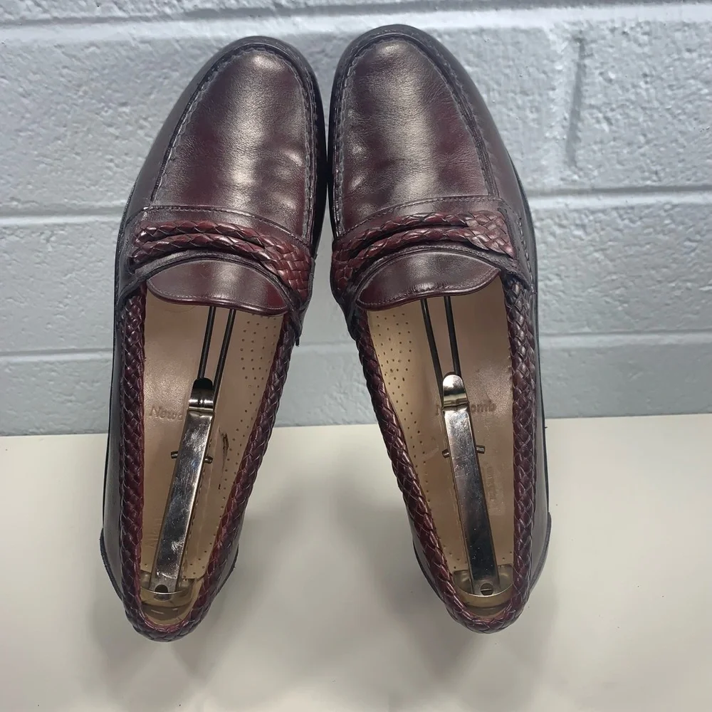 Allen Edmonds Burgundy Red Brown Leather Loafers Mens Size 11 Shoes Made In USA - Picture 5 of 8